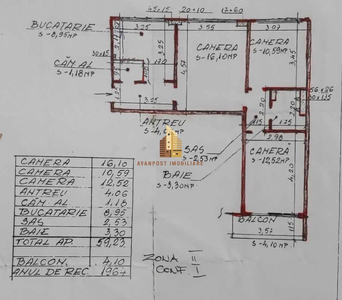 | Apartament cu 3 camere de vanzare | Cartierul Grigorescu | Etaj 1| - Poză 2