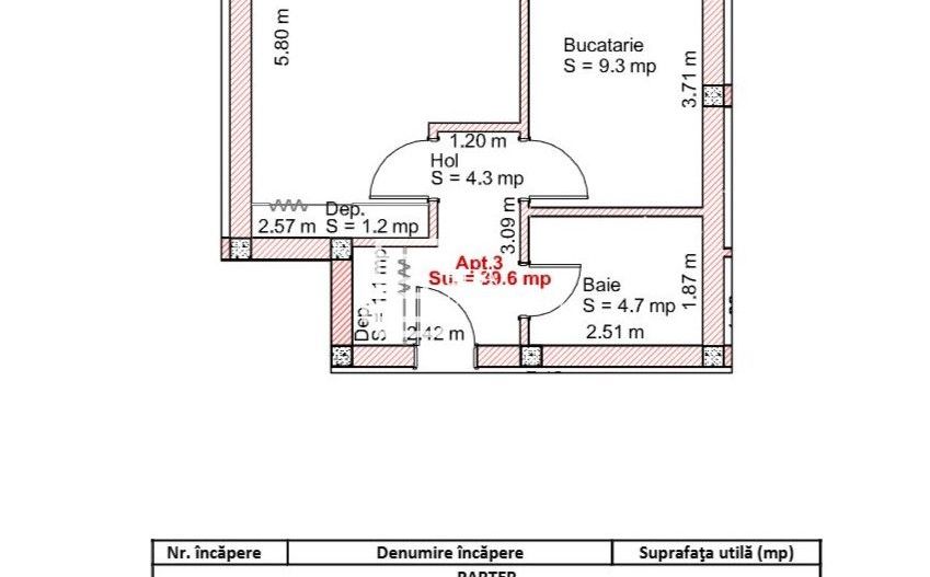 Apartament 1 cameră la cheie cu grădină proprie 48mp | Șelimbăr, zona Brana - Schiță 7
