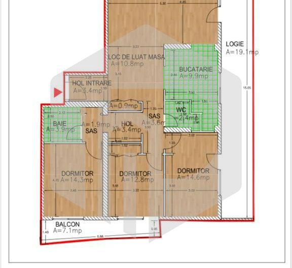 Terasa | Apartament 4 camere | Rahovei | Etaj intermediar | Bloc Y - Poză 2