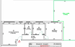 Disponibil imediat. Gradina proprie de 46 mp. 2 locuri de parcare in CF - Schiță 12