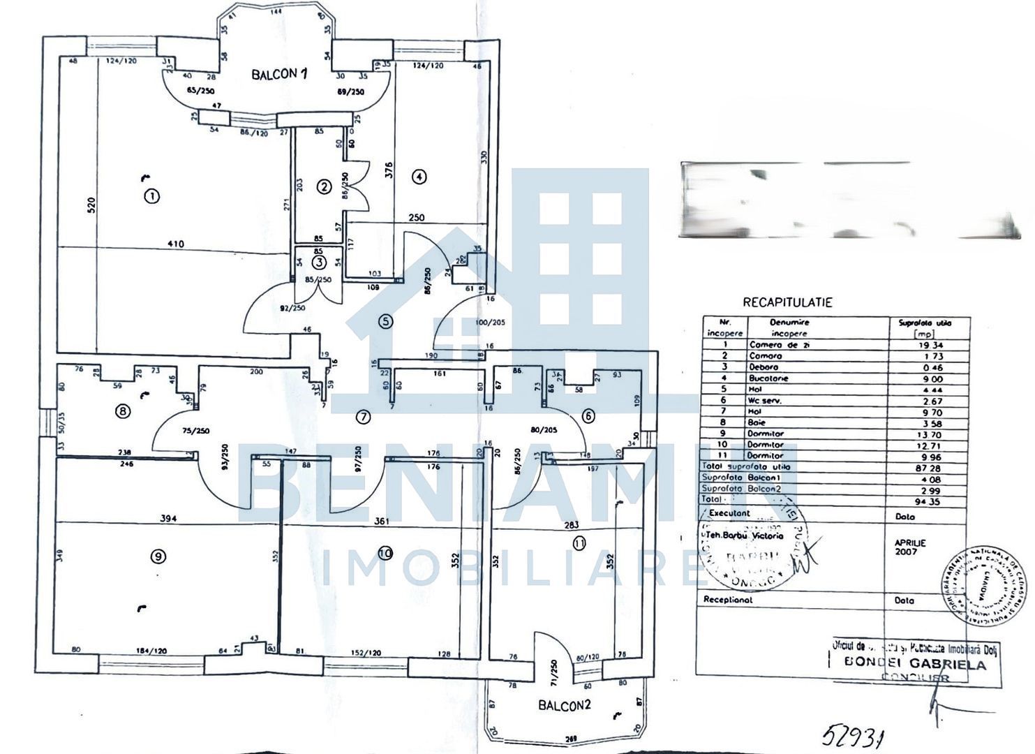4 Decomandate-Bulevard 1 Mai la M-uri-Etaj 3-Suprafata 95mp-Liber - Poză 9