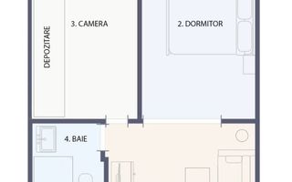 Apartament 2 camere, 45 mp, semidecomandat, zona Gara de Nord - Poză 8