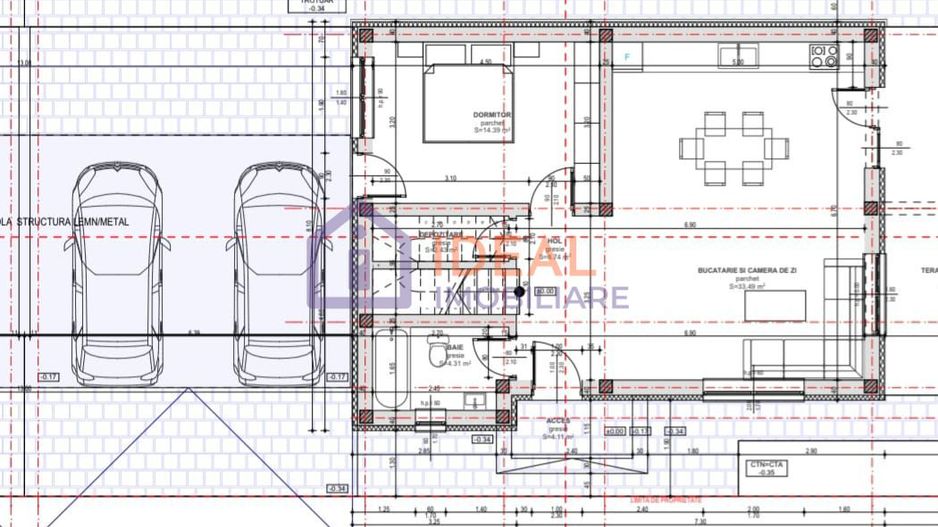 Casa Individuala cu 4 camere si carport, in Selimbar - Schiță 5