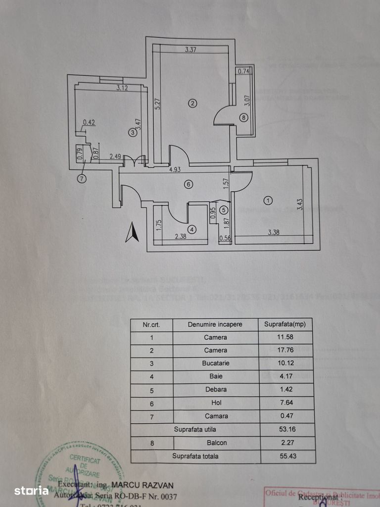 Apartament 2 camere | Metrou Tudor Vladimirescu | Bloc 1982 - Schiță 9