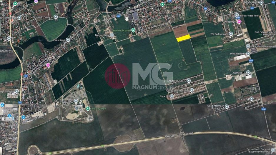 teren de vanzare Balotesti - spate Therme - Poză 1