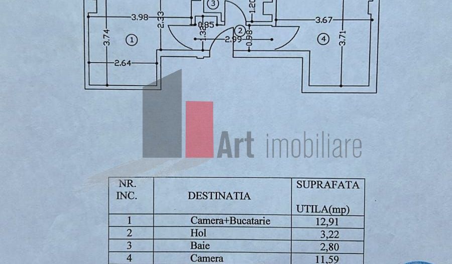Studio dublu superb pe strada Lita - Bucurestii Noi - Poză 1