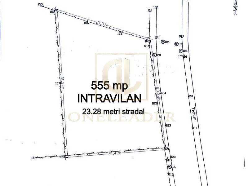 Teren Intravilan 555 mp de Vânzare Bran – Central | 23.28 m Deschidere Stradala - Poză 2