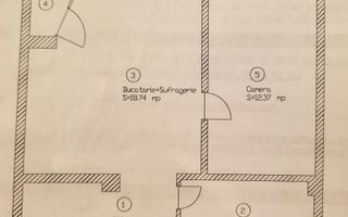 Apartament cu 2 camere, mobilat și utilat la etajul intai. - Poză 8