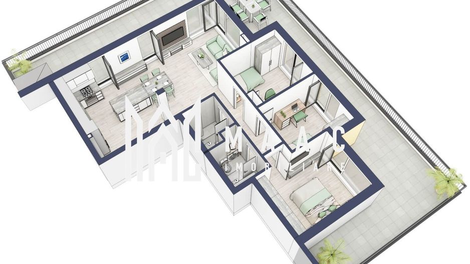 Penthouse 3 camere | Etaj 4 | Terasa 108 mp | Turnisor - Poză 5