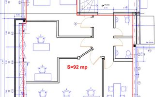 Birou cu 3 camere  de inchiriat ultracentral in Oradea - Schiță 7