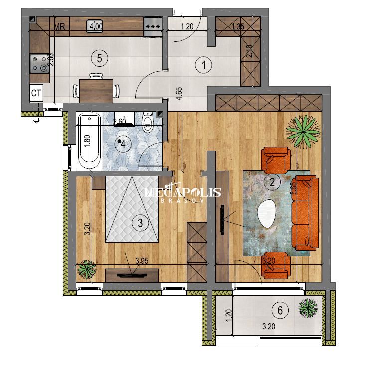 Apartament 2 Camere Decomandat Predare Decembrie - Poză 1