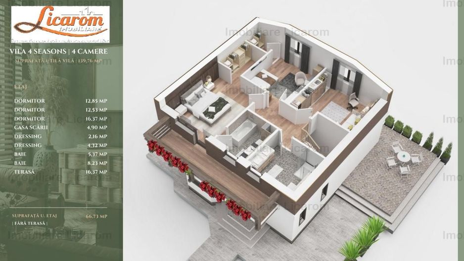 Vila Lux ,CRISTIAN, P+M, 4 camere,teren 567 mp, - Poză 50