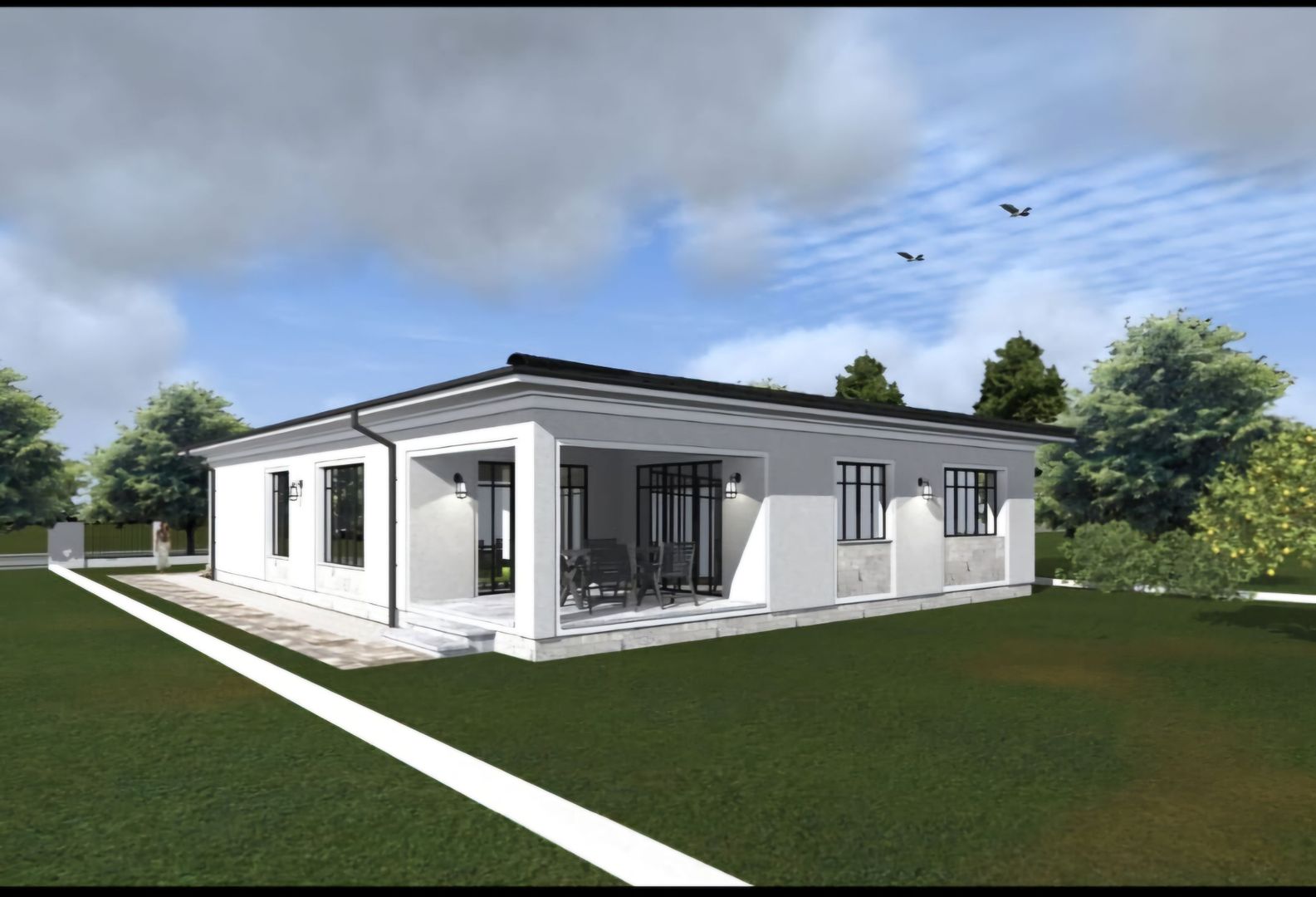 Locuinta individuala cu garaj- in stil mediteranean - Poză 4