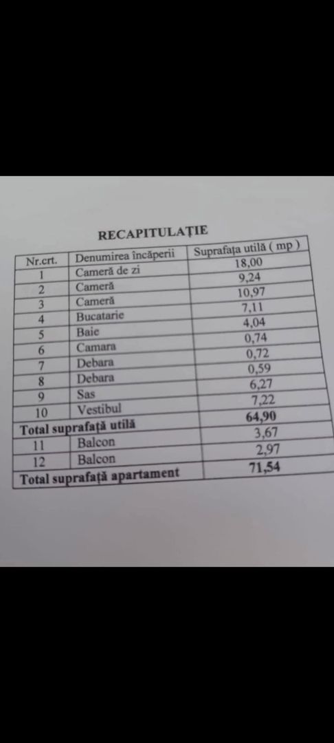 Apartament 3 camere bloc anvelopat Valea Ialomitei Drumul Tabere - Schiță 8