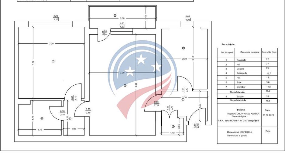 Apartament cu 2 camere(etaj 1) de vanzare in Brazda lui Novac Craiova - Poză 1