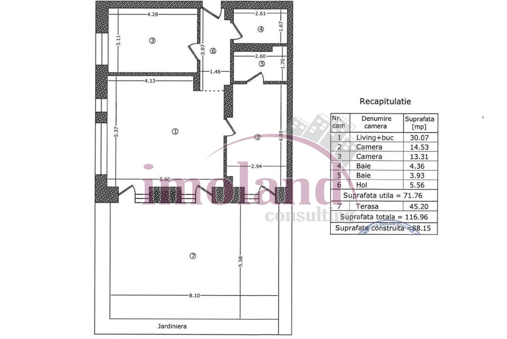 Vanzare - apartament 3 camere-mobilat+utilat - Bucurestii Noi-Marmura Residence - Schiță 18