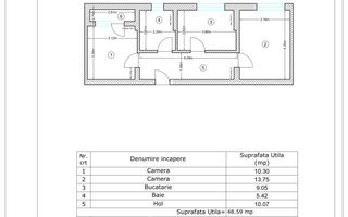 Apartament 2 camere mobilat, loc de parcare, metrou Dimitrie Leonida - Schiță 8