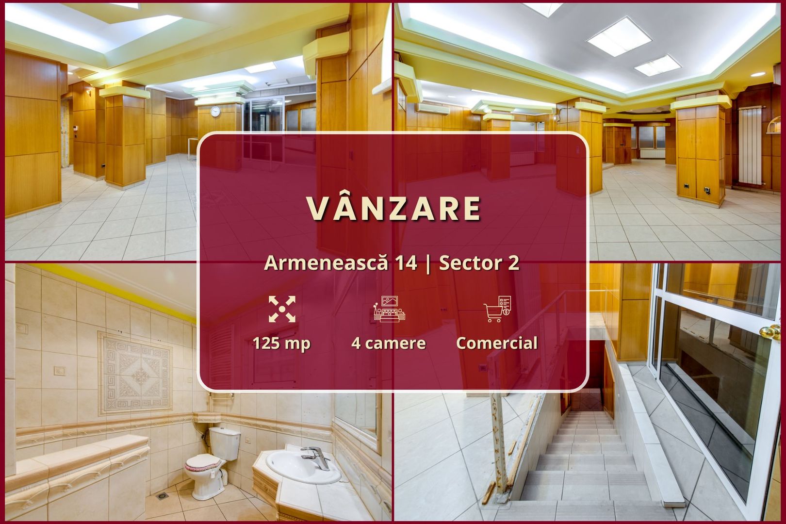 Armenească 14 || 4 camere || Spațiu comercial sau birouri - Poză 2