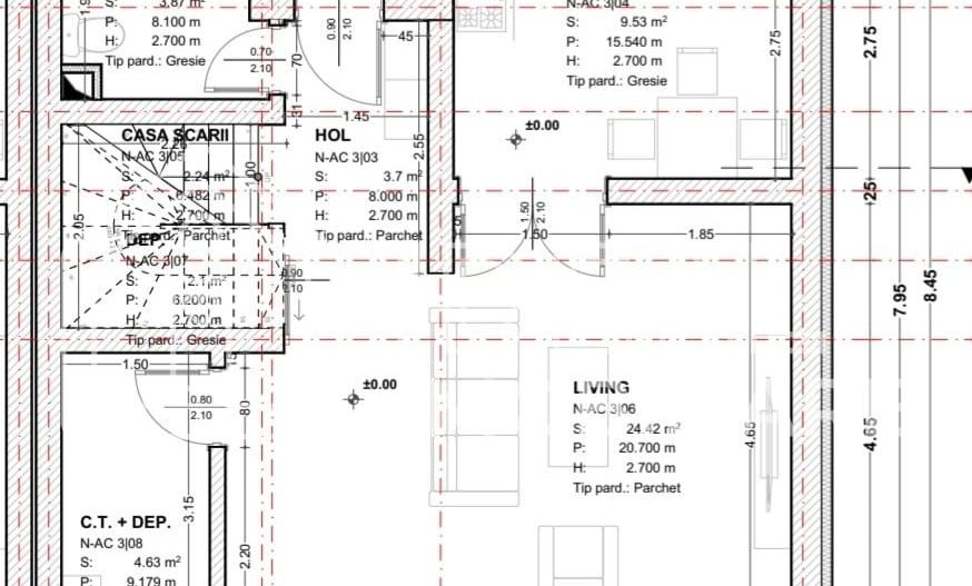 Triplex cu 4 camere si gradina, in Cisnadie - Schiță 11