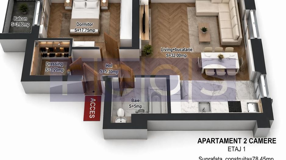 VANZARE 2 CAMERE | 63 MP | POLIGRAFIEI-JIULUI | - Poză 10