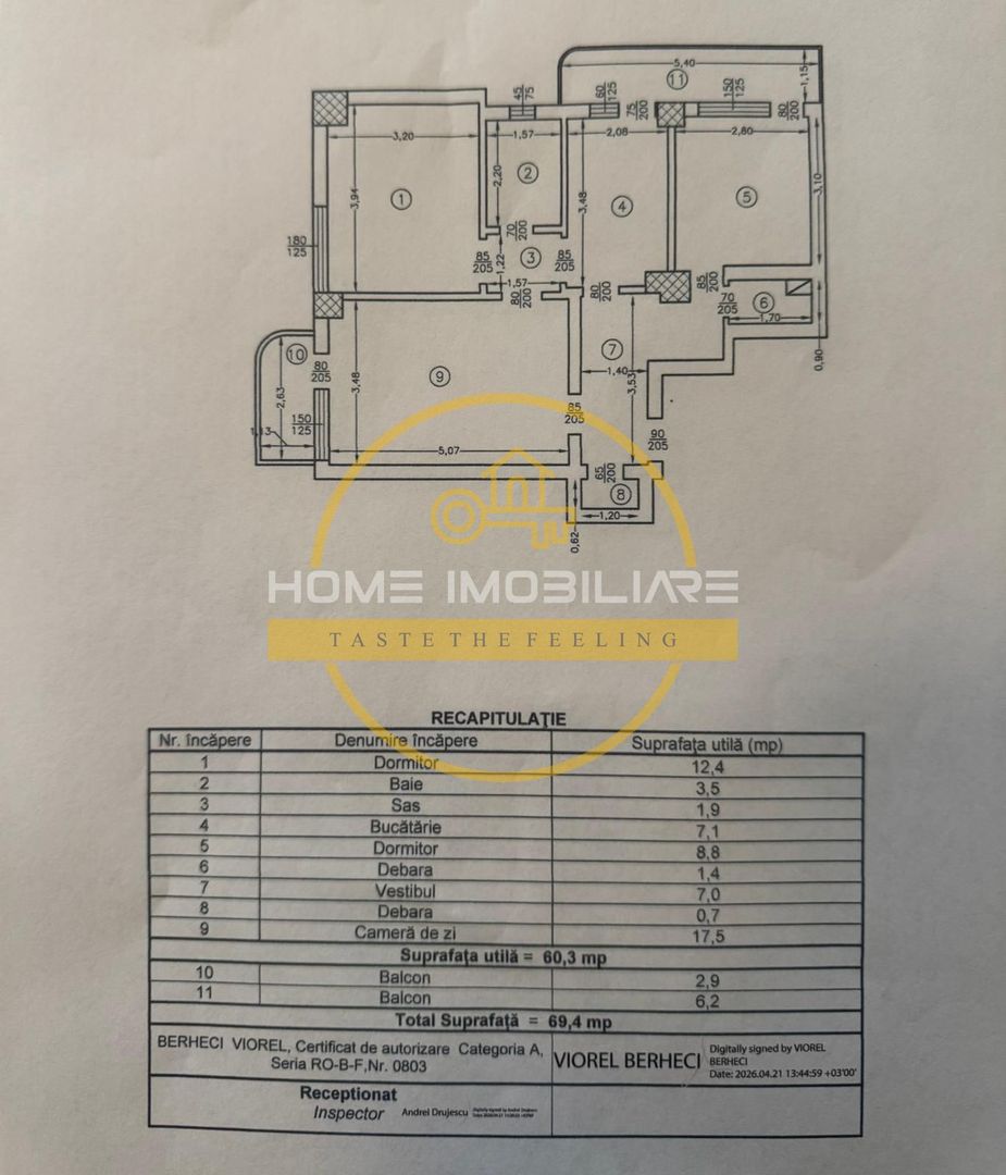 Apartament cu 3 camere/ 70mp/ zona Podu Ros - Poză 8