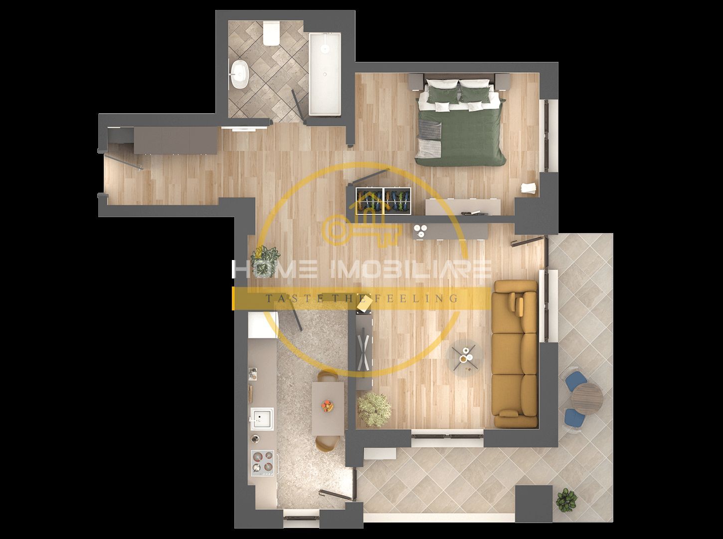 Apartament 2 camere etaj intermediar bloc nou- zona Podu Ros - Poză 3