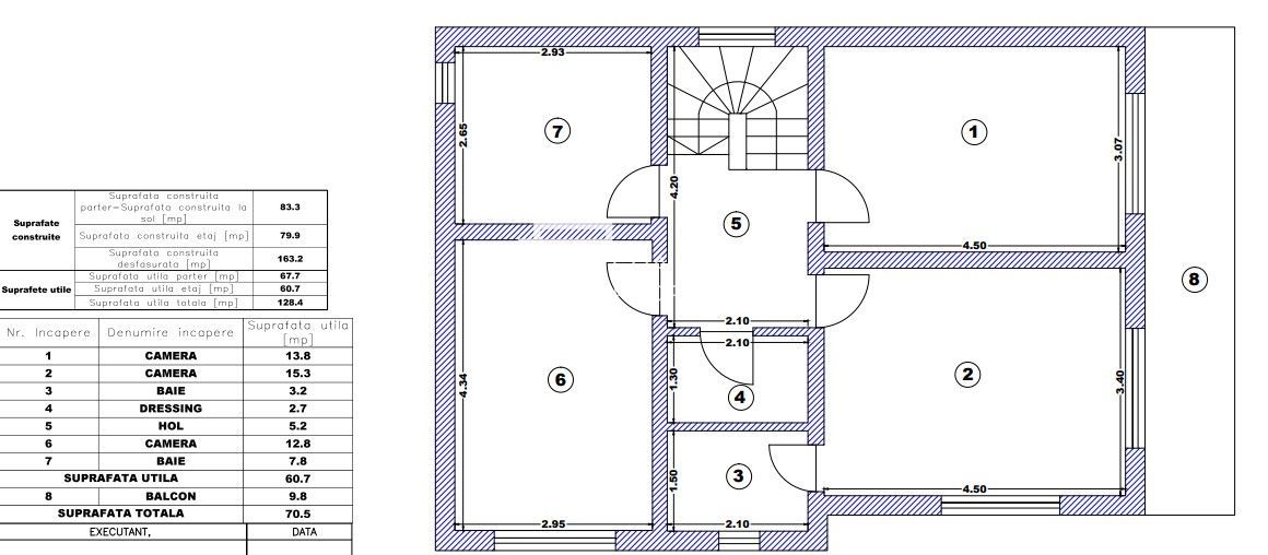 Casa individuala teren 450 mp, Poplaca - Schiță 9