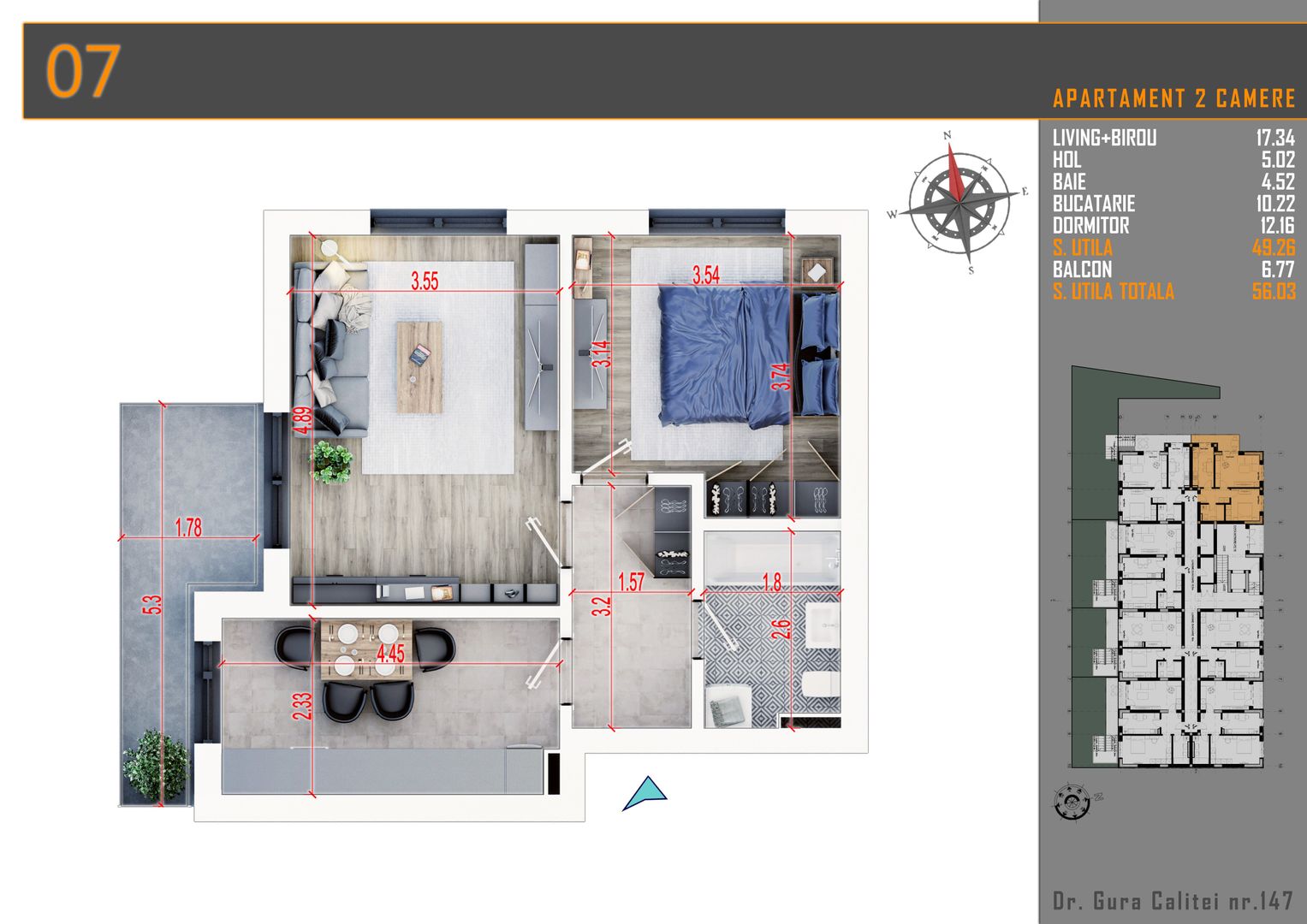 Apartament 2 camere decomandat,Pallady,Sector 3, Metrou - Poză 4