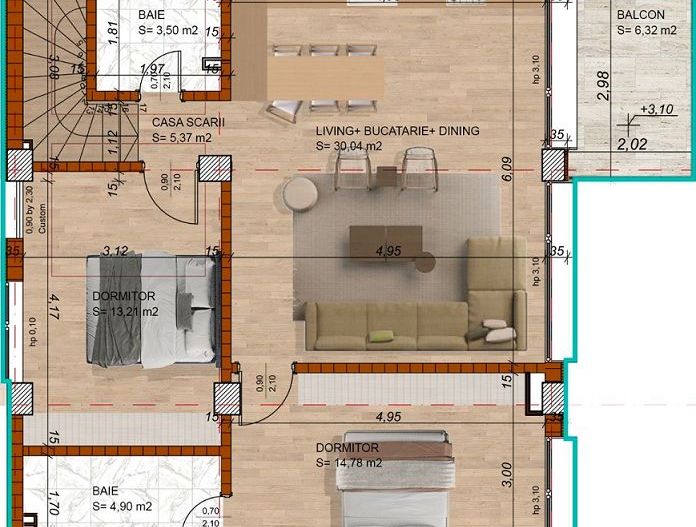 Apartament de vânzare cu 3 cam în Natural Residence - Poză 1