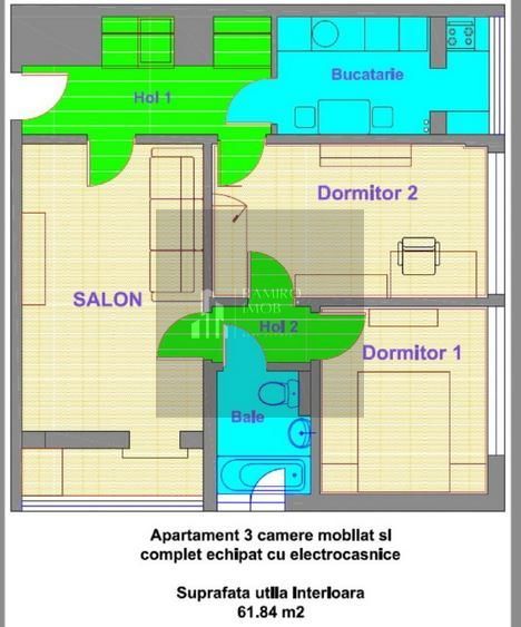 Apartament 3 camere, Sector 4, Giurgiului/ Soimus, renovat, centrala - Poză 12