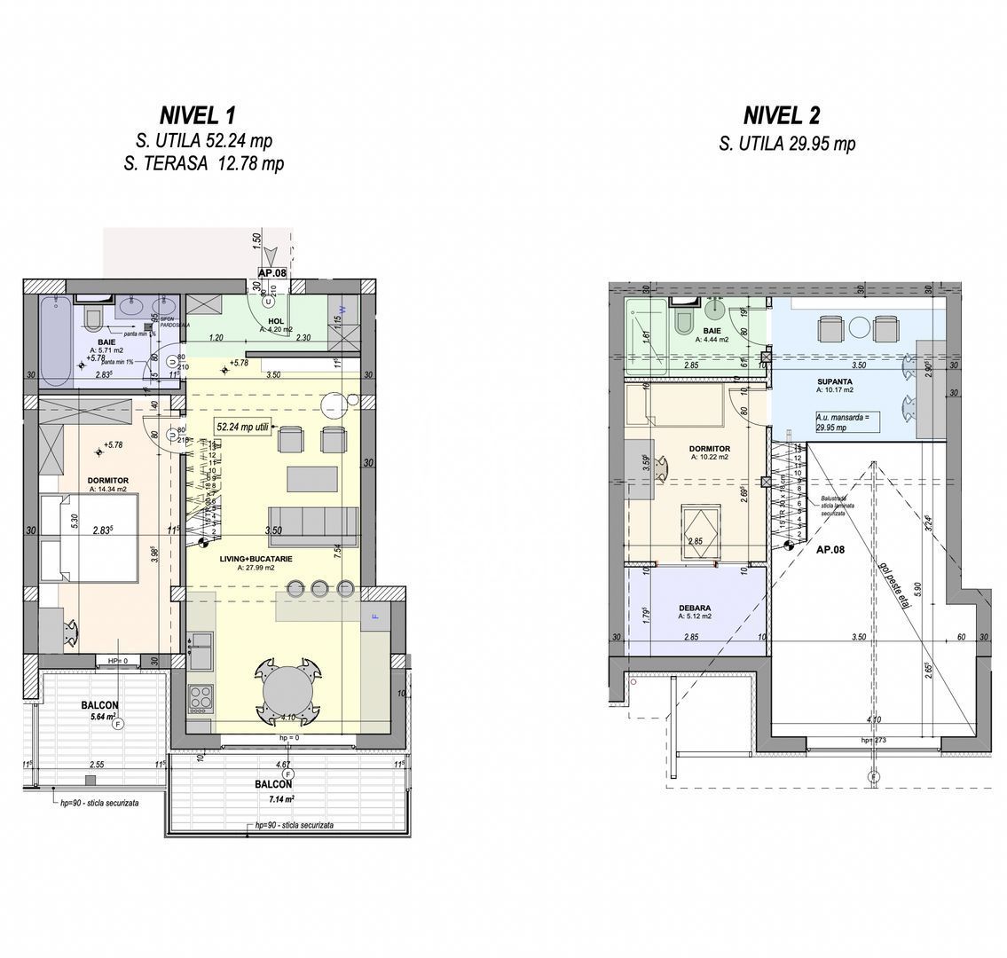 Penthouse 3 camere - 82.24 mp + terasa  (ALP-56O-Mo-ap.8) - Poză 2