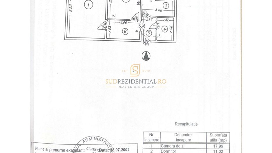 2 camere complet renovat, disponibil imediat, Luica, Strada Tatulesti - Schiță 9