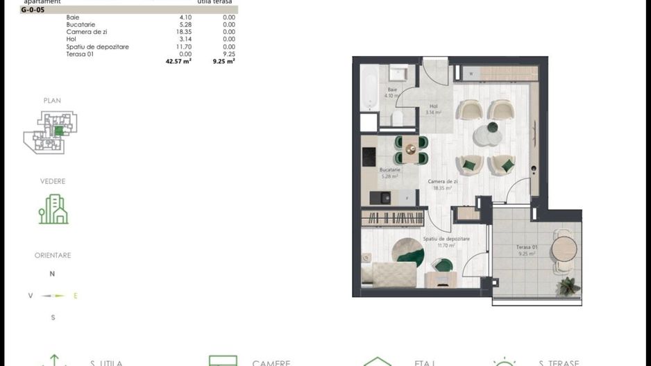 COM 0% Apartament nou cu 2 camere | Denya Forest - Poză 13