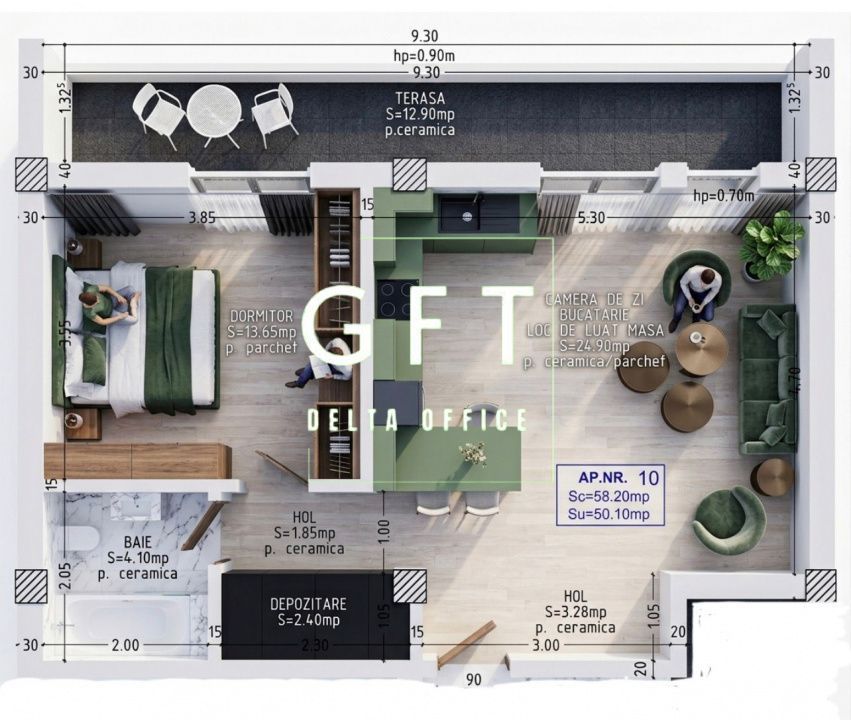 Apartament 2 camere | Zona Sud - Poză 1