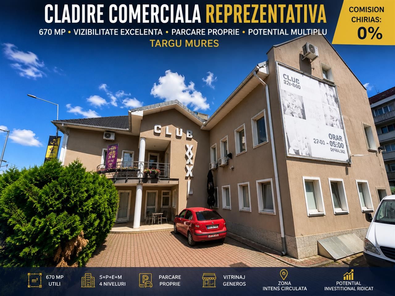 Cladire comerciala reprezentativa, 670 mp, vizibilitate, parcare proprie, vitrin - Poză 1
