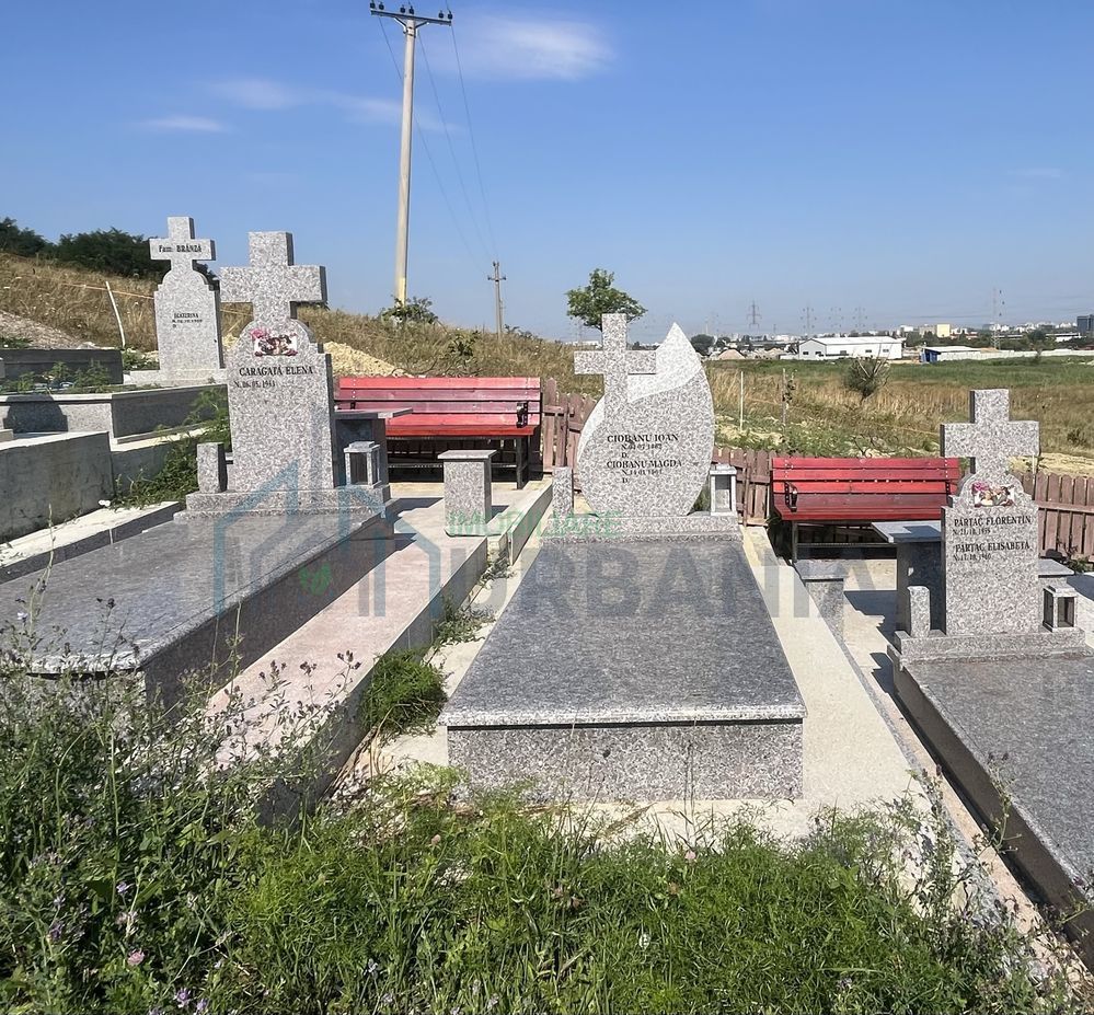 Cavou cu 2 locuri din granit, în Cimitirul Mănăstirii Vlădiceni, Iași - Poză 5