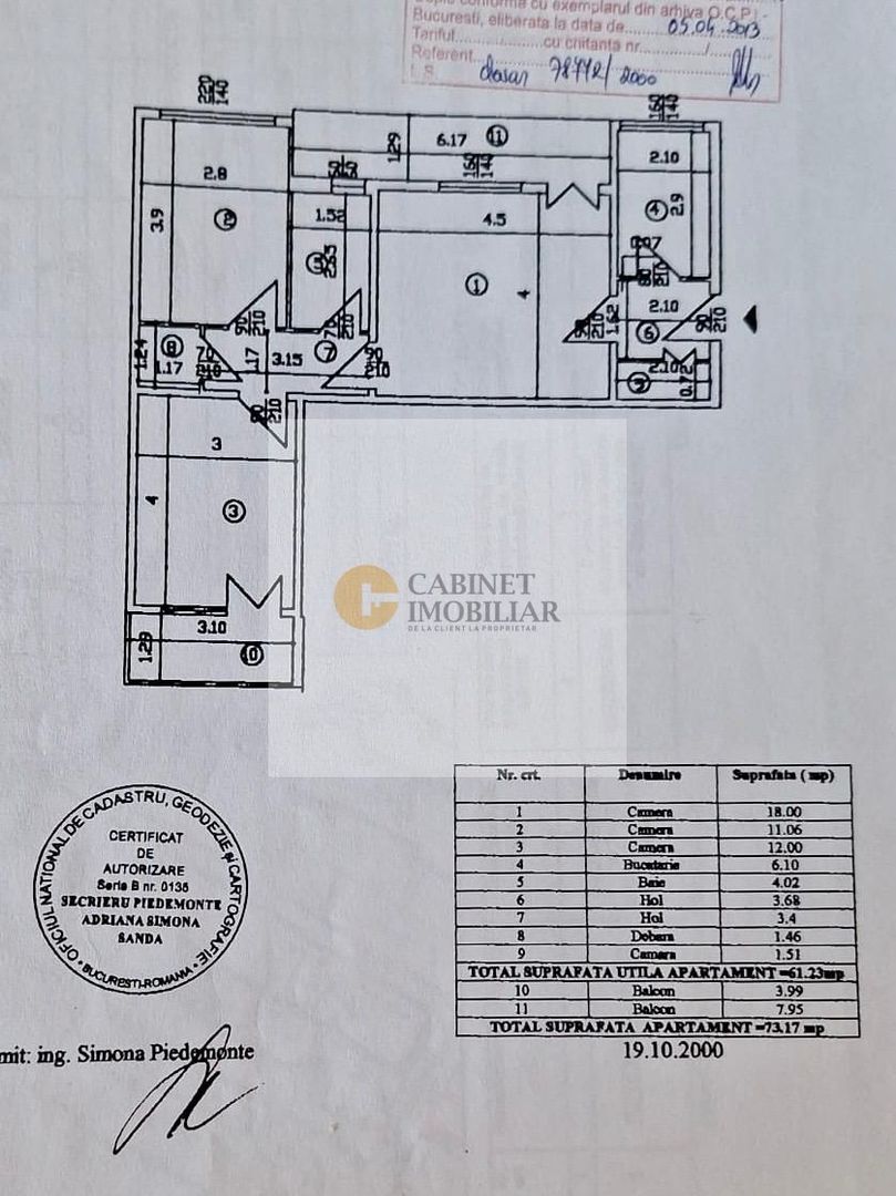 3 Camere - 74MP | Credit | 2 Balcoane | B-dul Uverturii - M Lujer 5min - Schiță 7