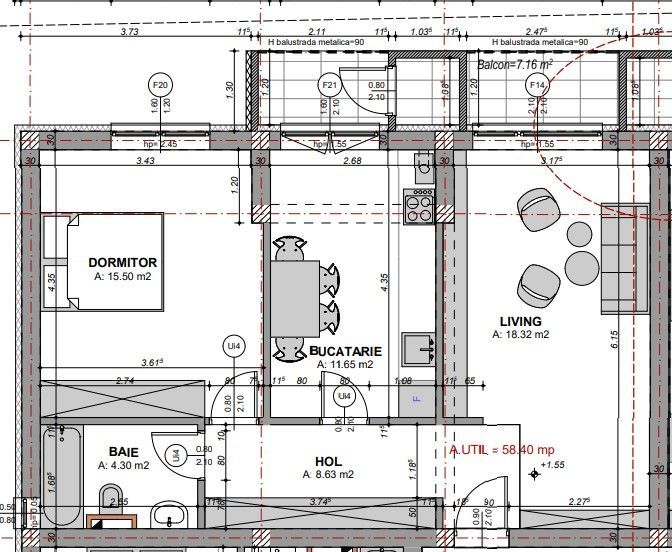 Apartament 2 camere, Dedeman, Sibiu - Schiță 7