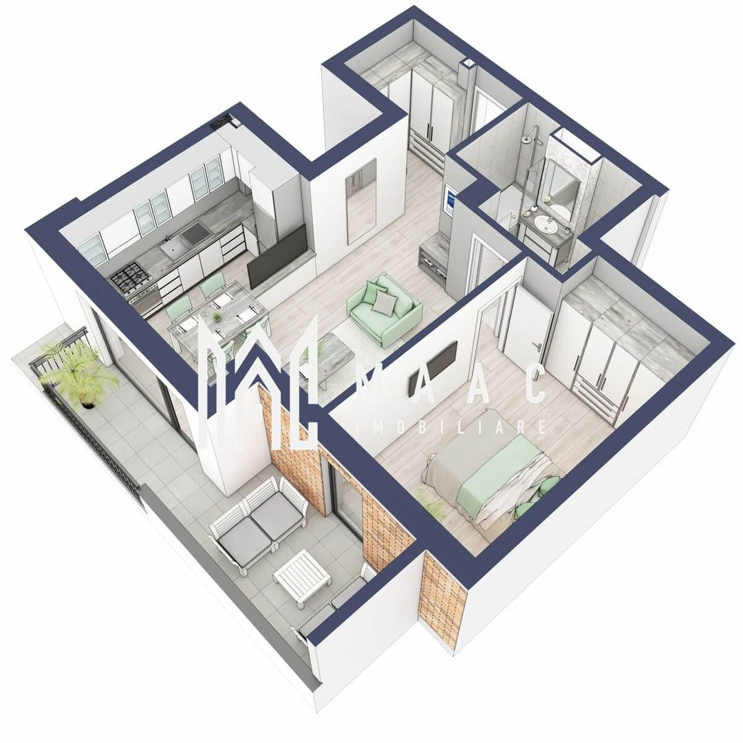 Apartament 2 camere | Balcon 10.3 mp | Etaj 2 | Turnisor - Poză 2