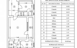 TATARASI - ETAJ INTERMEDIAR - 3 CAMERE 70 MP - FARA RISC - Poză 1