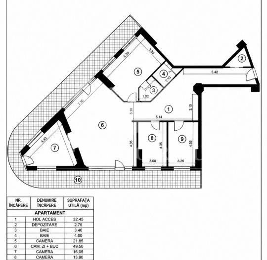 Apartament 5 camere Soseaua Nordului | Terasa 78mp | Loc de parcare - Schiță 25