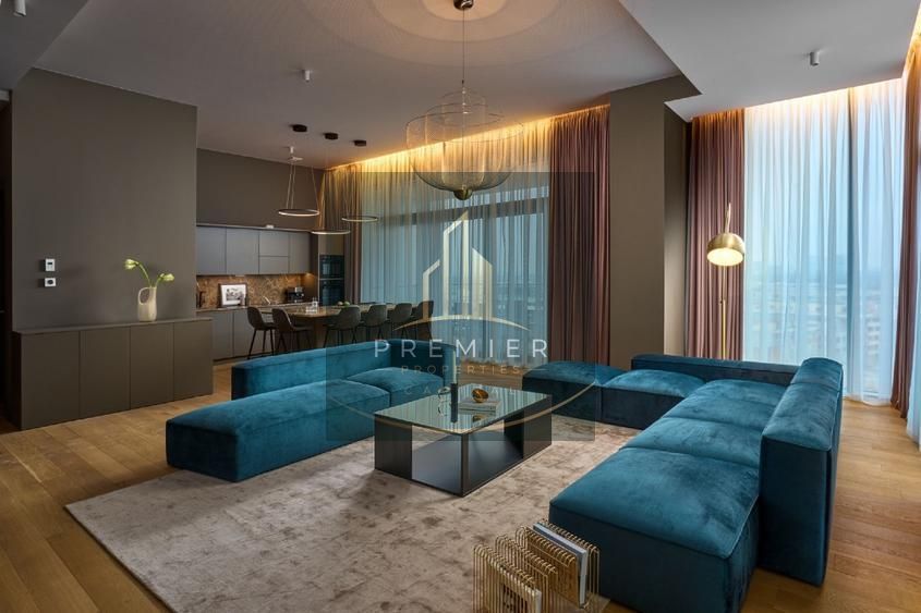 Apartament 3 camere One Herăstrău Towers  Vedere Parc | Etaj 11 | Înălțime 3,6m - Poză 1