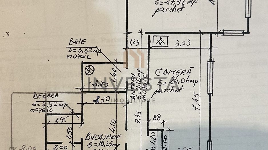 Proprietate Unica Apartament 3 Camere si Curte Privata Andrei Muresanu - Schiță 12