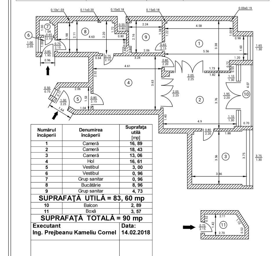 Apartament cu 3 camere 90,06 mp - Sala Palatului - Cismigiu - Poză 10