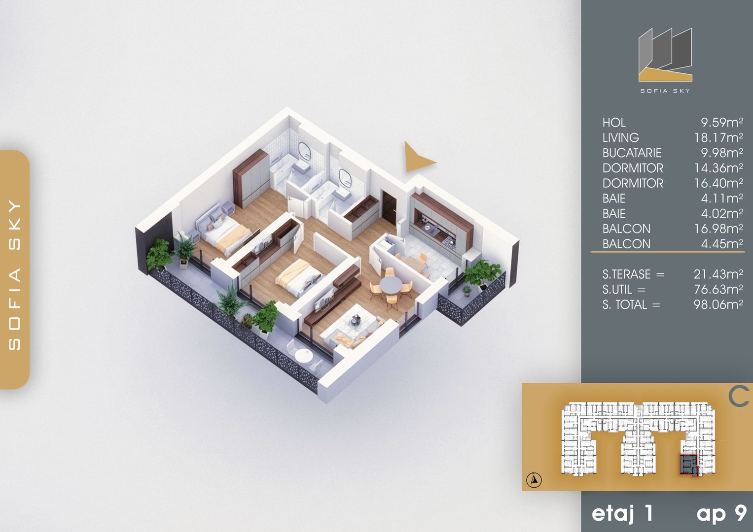 Apartament 3 camere decomandat  Titan Pallady  7 min Metrou Nicolae Teclu - Schiță 1