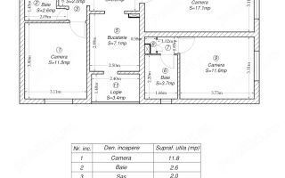 Apartament 3 camere Olimpia -Stadion - Schiță 9