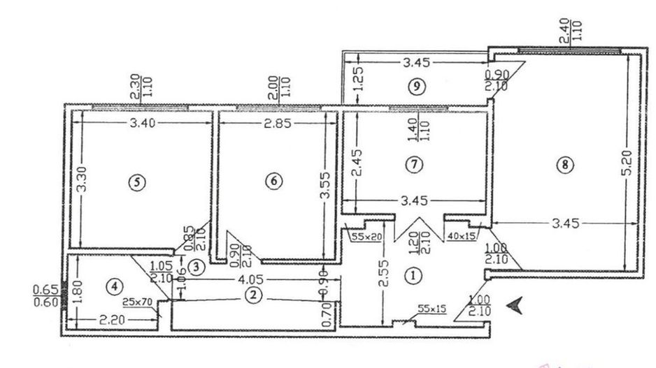 Apartament 3 camere Gorjului 3/4, decomandat, 71mp, 1982, - Poză 8