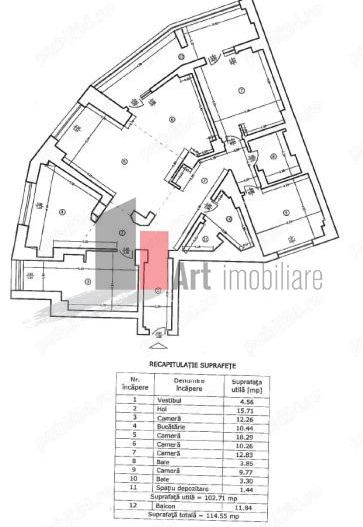 APARTAMENT 4 CAMERE  ULTRACENTRAL. - Poză 9