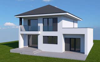 Casa 4 camere, 3 bai,  garaj, teren 550 mp - Poză 1