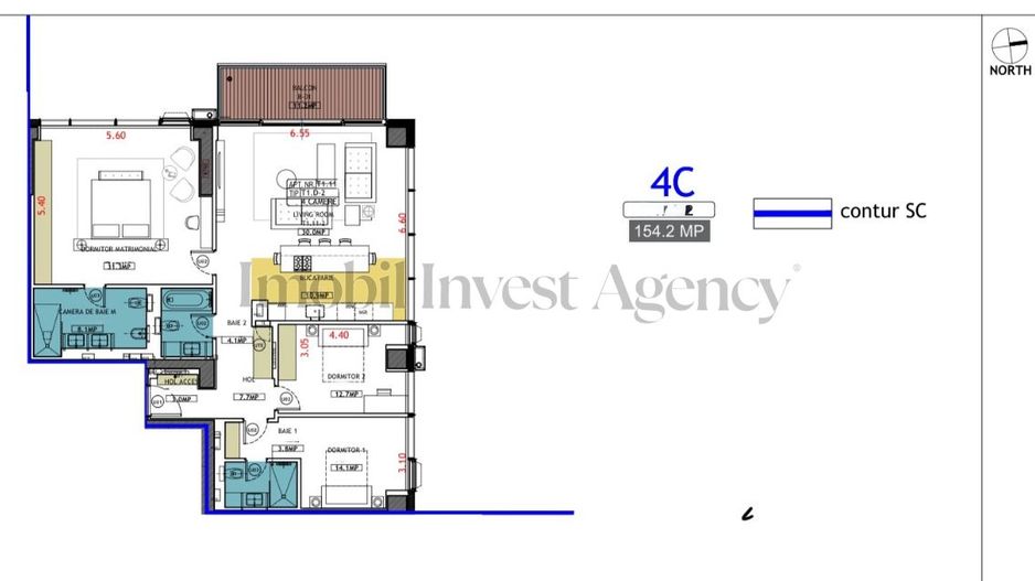 Apartament cu 4 camere de vanzare One Floreasca City - Schiță 17
